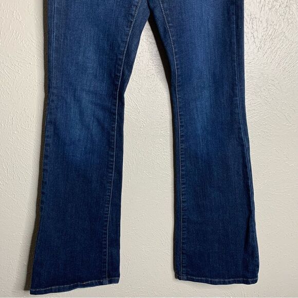 Banana republic flare jeans midi rise blue dark wash - Picture 3 of 11